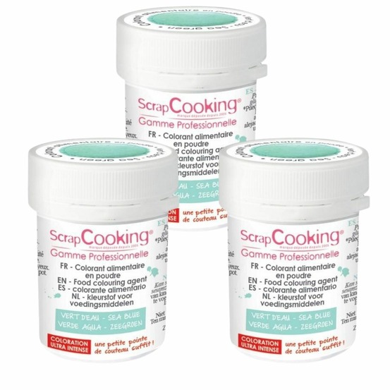 Colorant alimentaire en poudre 15 g - vert d'eau