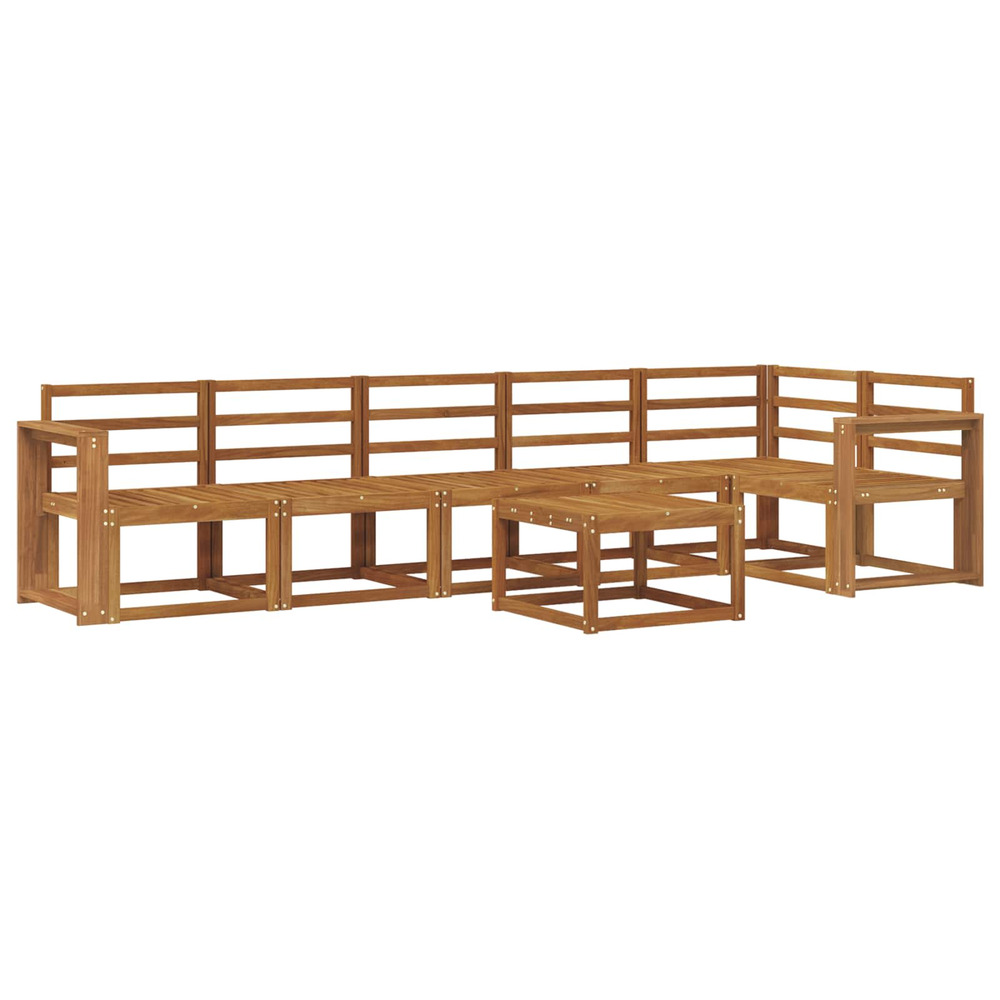 Ensemble de canapés d'extérieur 7 pcs naturel