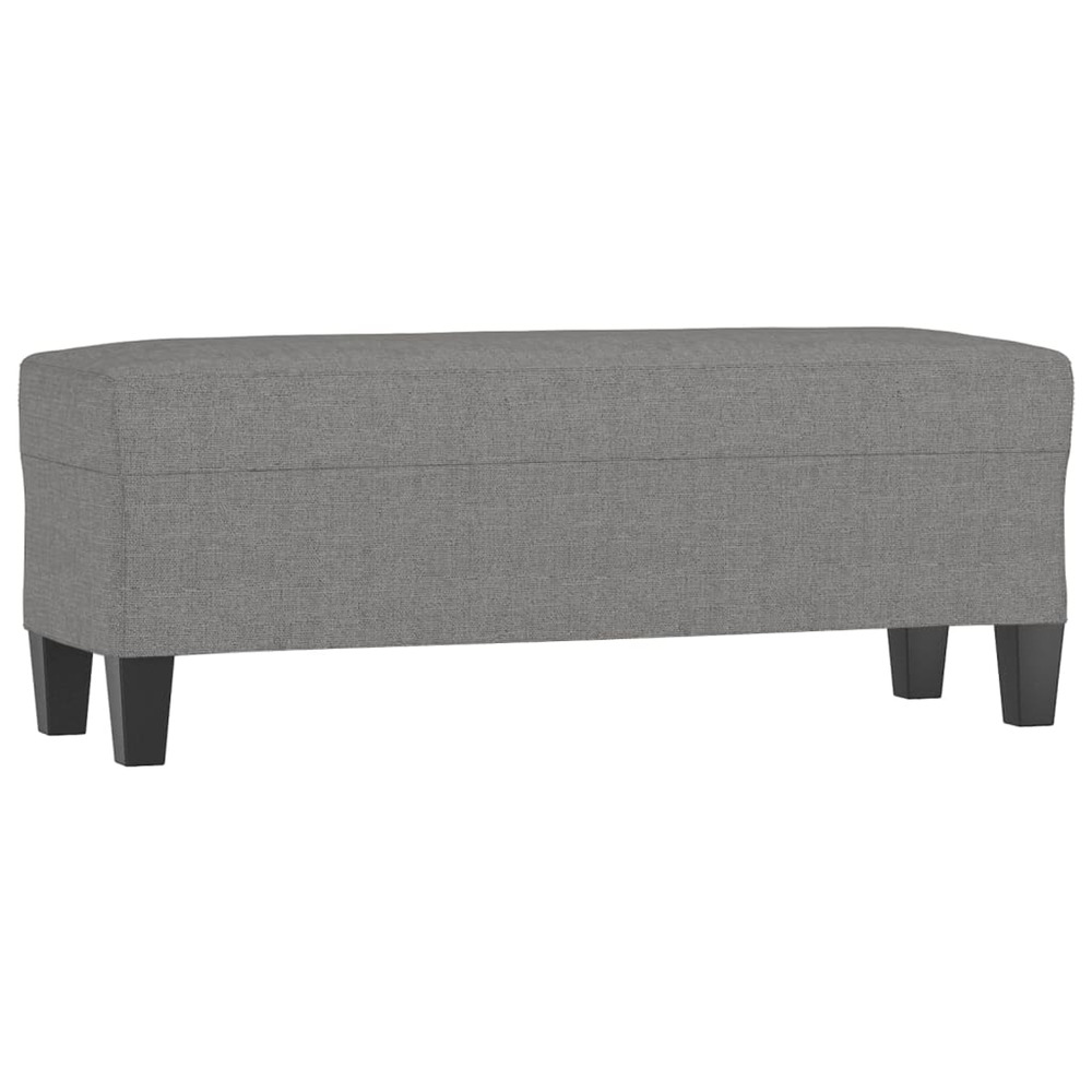 Banc gris foncé 100x35x41 cm tissu