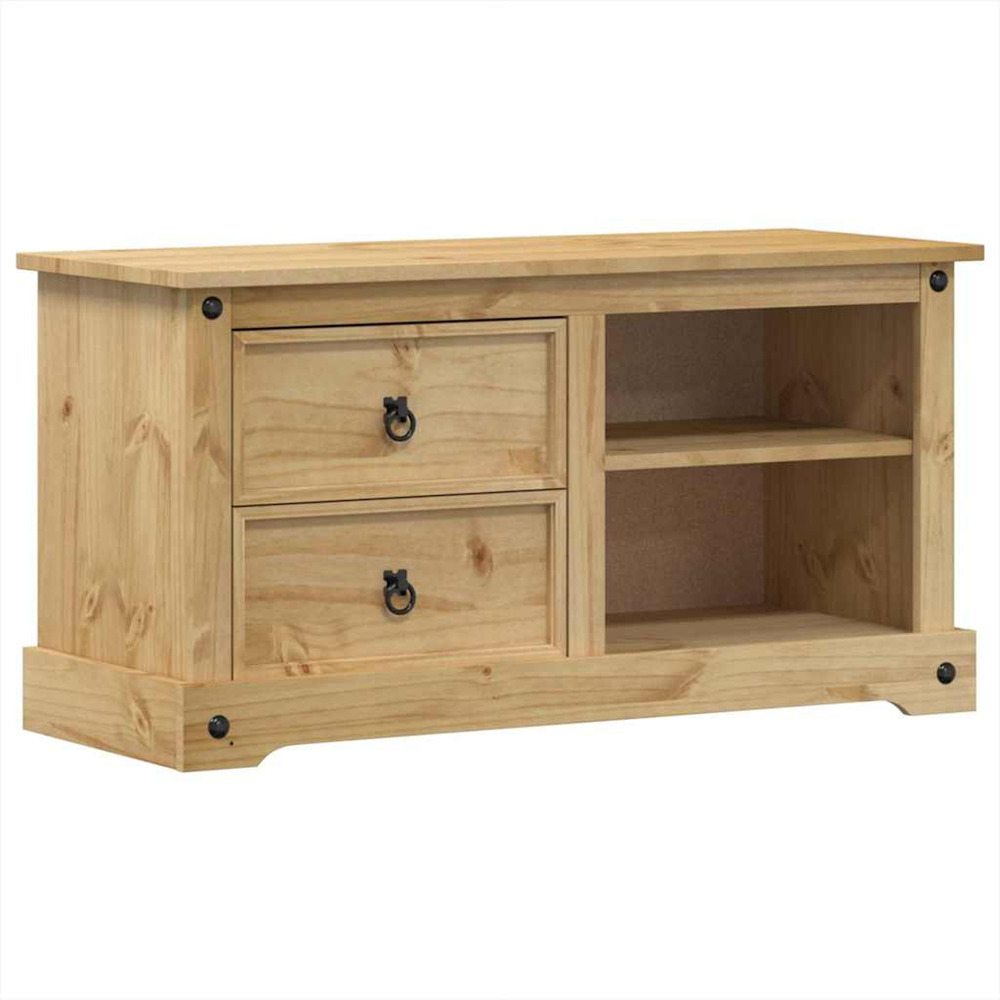 Meuble tv corona 100x40x52 cm bois de pin massif