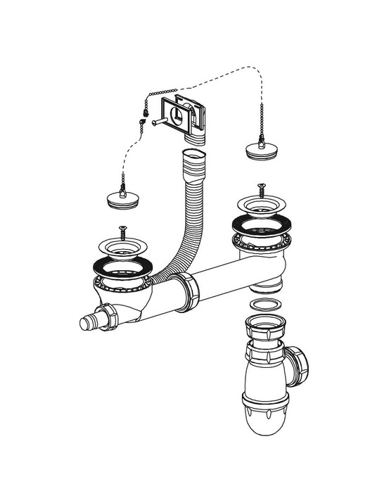 Bonde chainette siphon 265915