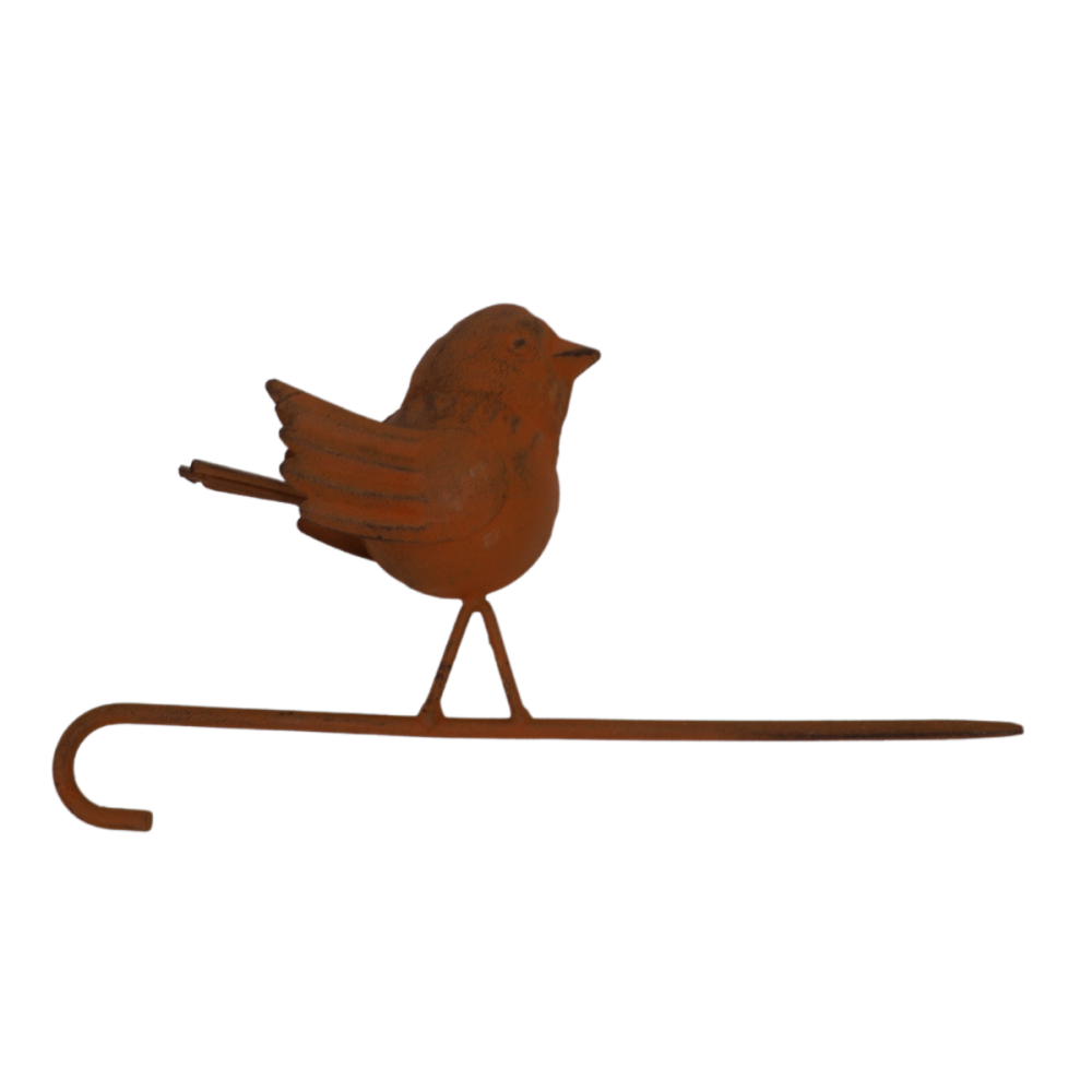 ~ pic oiseau en métal marron 21 x 5 x 10 cm