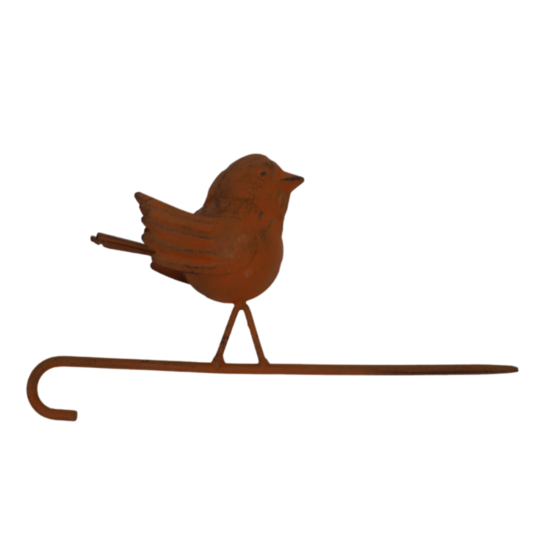 ~ pic oiseau en métal marron 21 x 5 x 10 cm