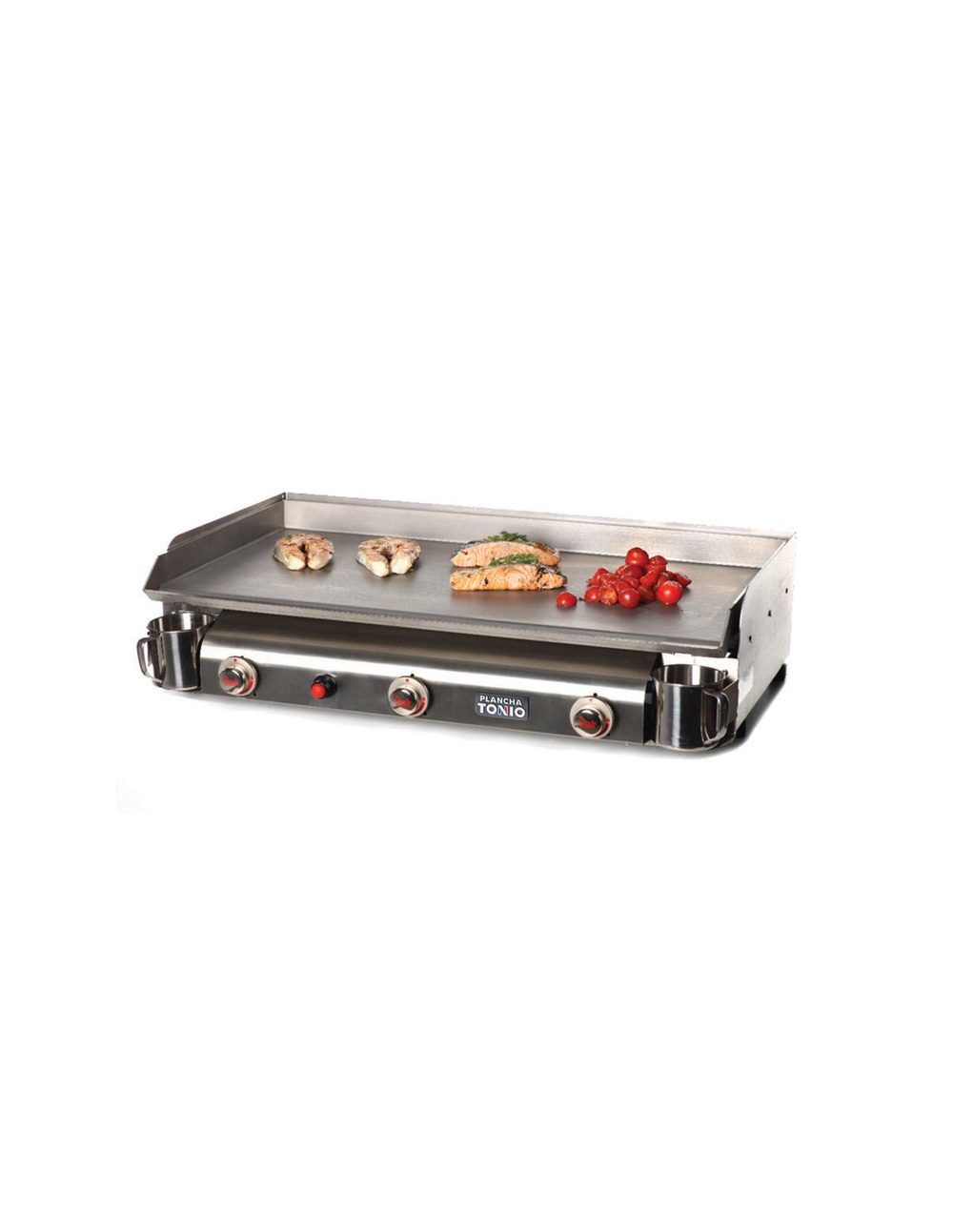 Plancha gaz 3 feux trio tout inox - plancha tonio