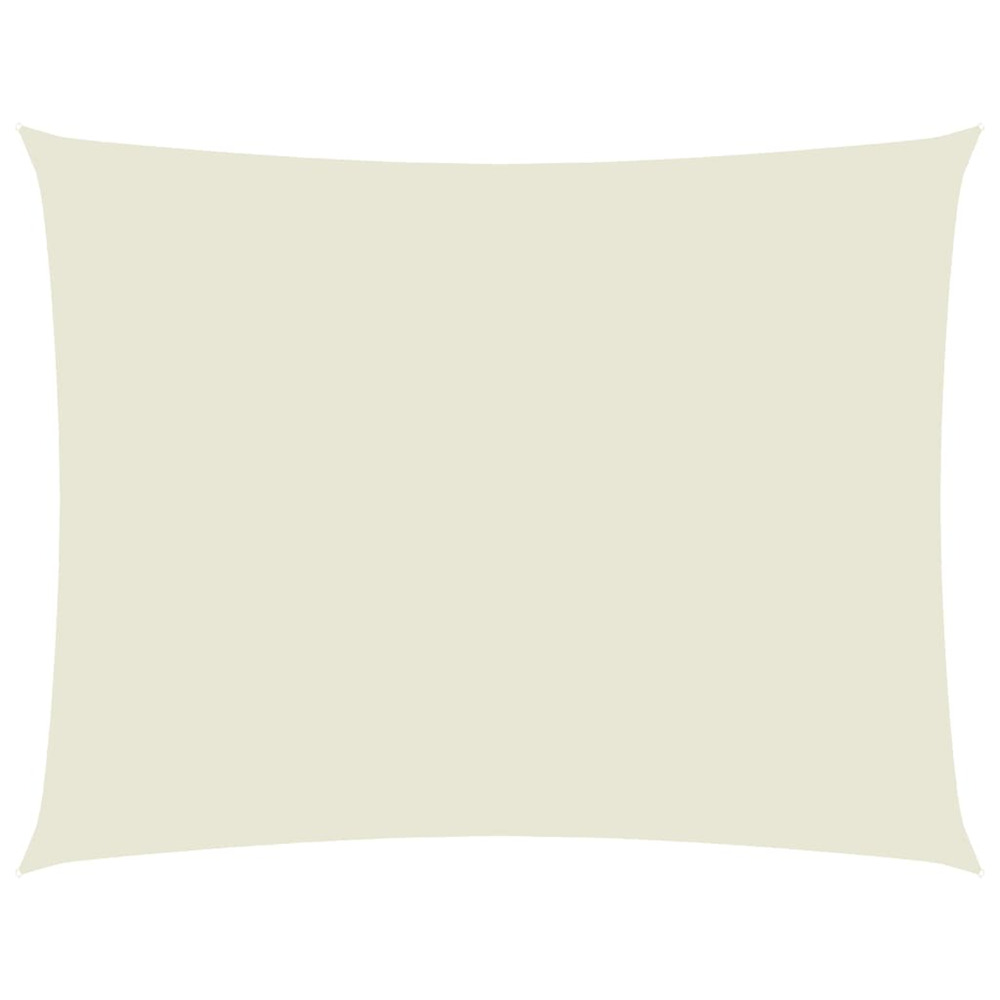 Voile de parasol tissu oxford rectangulaire 3,5x4,5 m crème