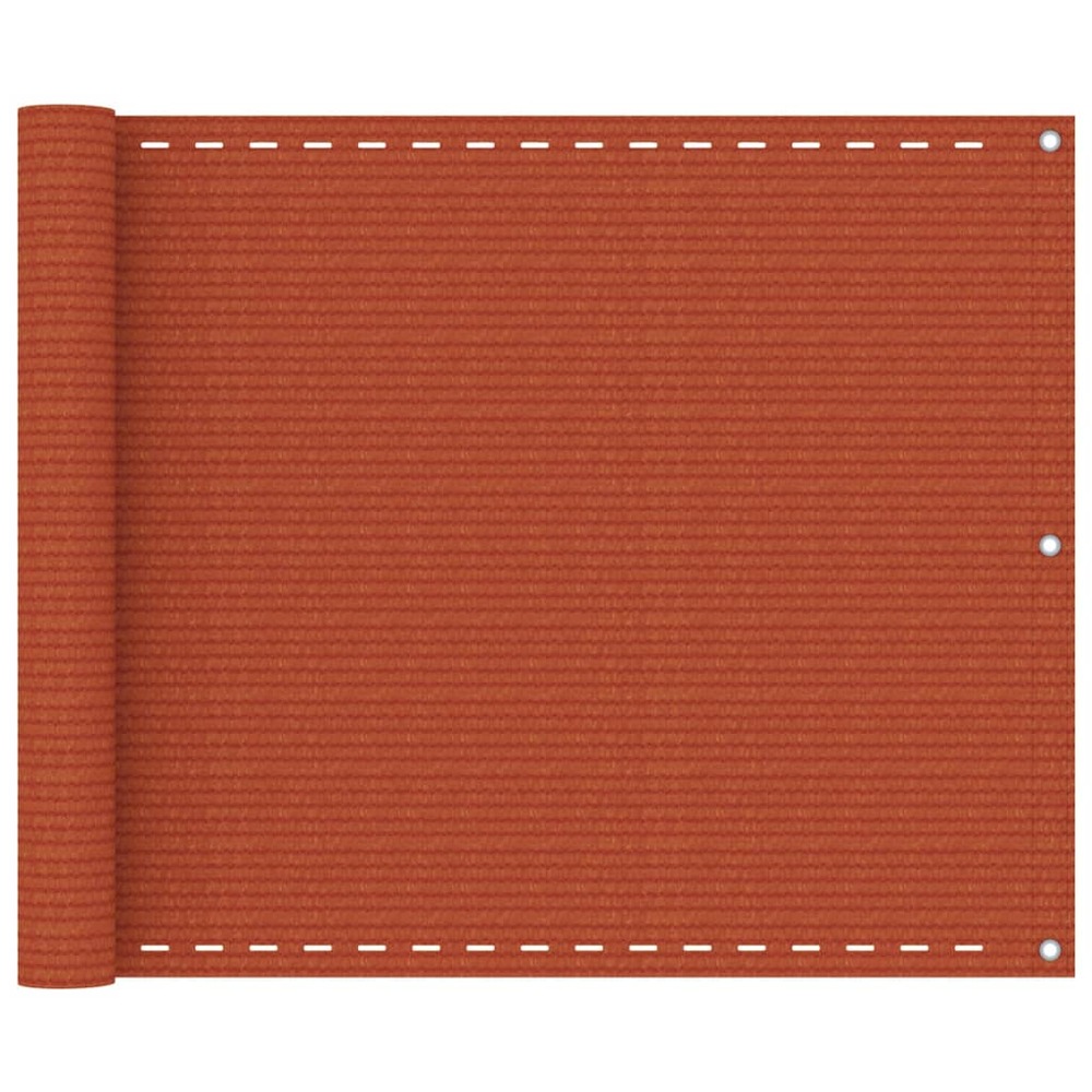 Écran de balcon brise pare vue protection confidentialité 75 x 300 cm pehd orange