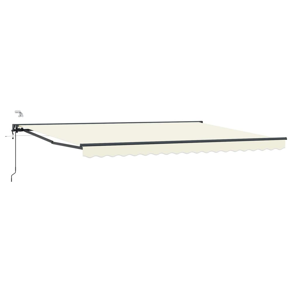 Auvent rétractable électrique crème et anthracite 4,5 × 3 m