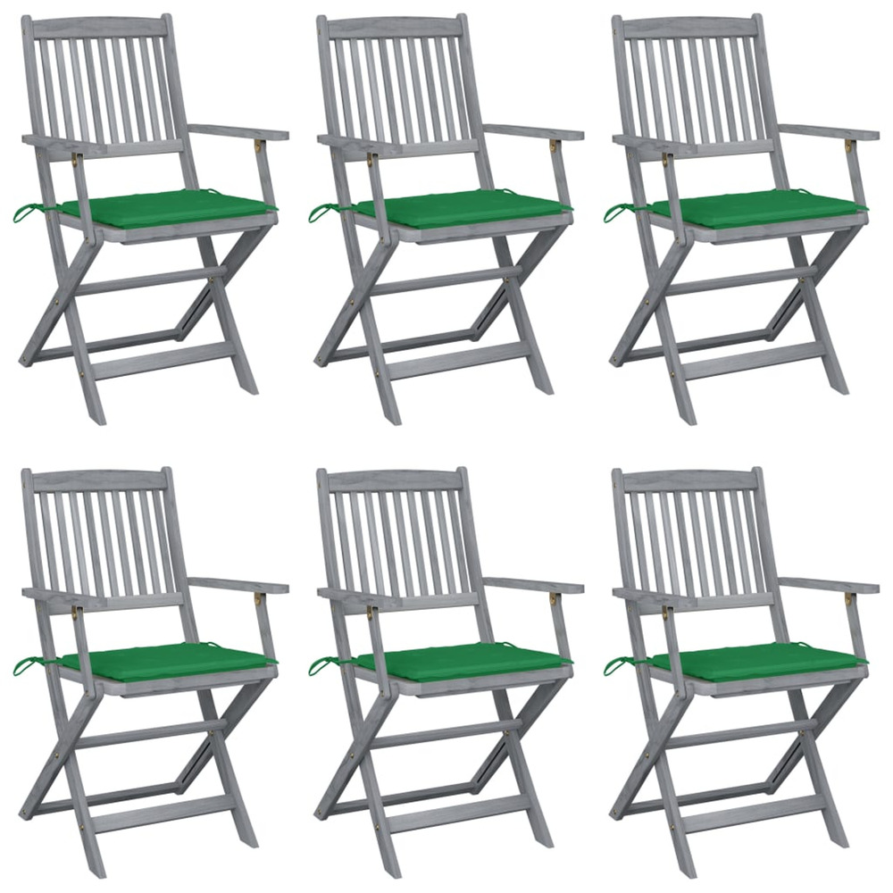 Chaises pliables d'extÃ©rieur 6 pcs