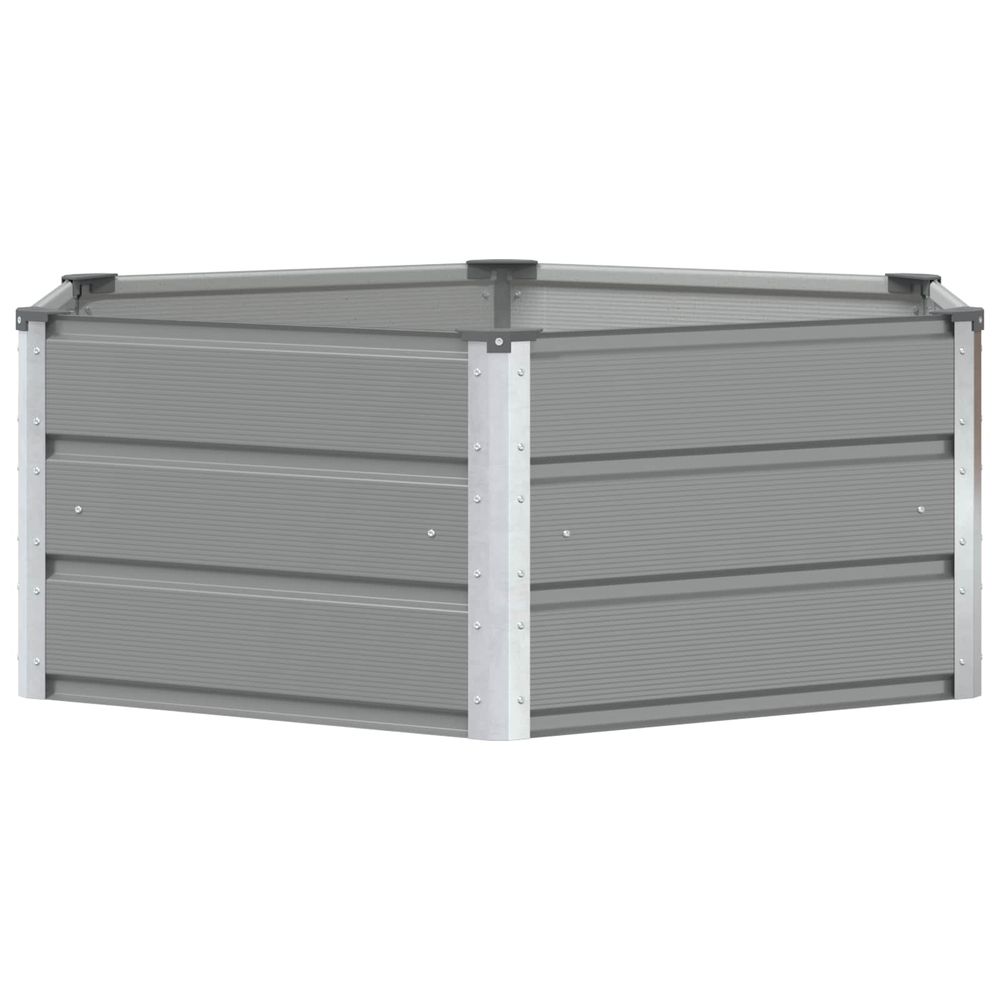 Jardinière gris clair 129 x 129 x 45 cm acier