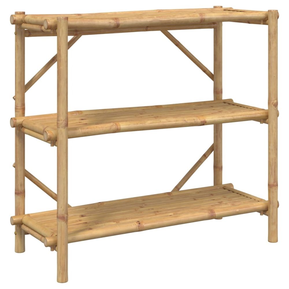 Étagère à 3 niveaux 100x40x90 cm bambou