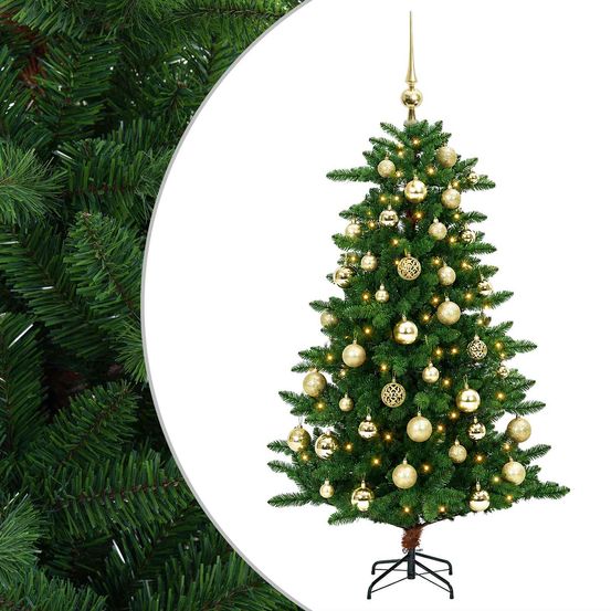 Artificial christmas tree with bauble 150 cm 150 led