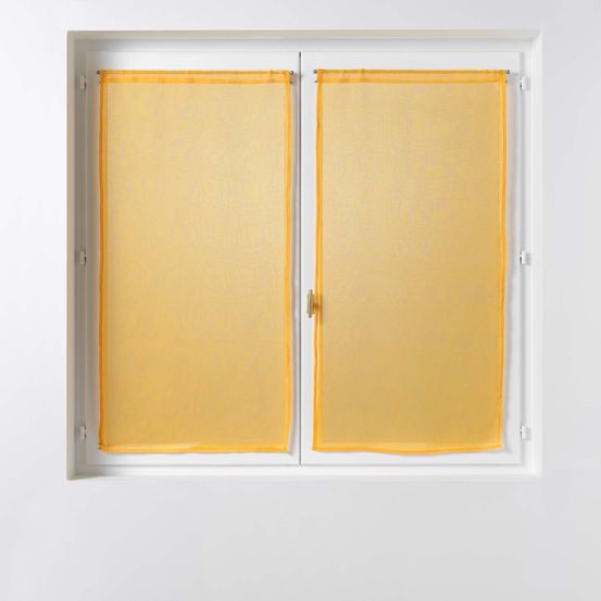 Paire de rideaux voile 60 x 90 cm sandras jaune
