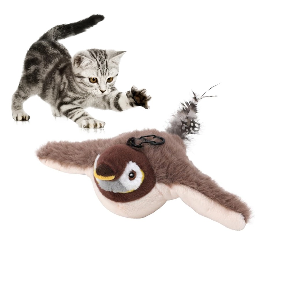 Oiseau à battement usb pour chat - jouet interactif