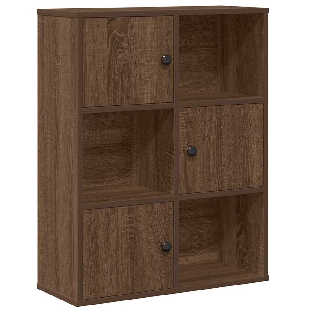 Bibliothèque chêne marron 60x24x76,5 cm bois d'ingénierie