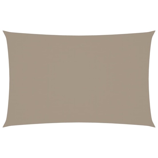 Voile de parasol tissu oxford rectangulaire 2x5 m taupe
