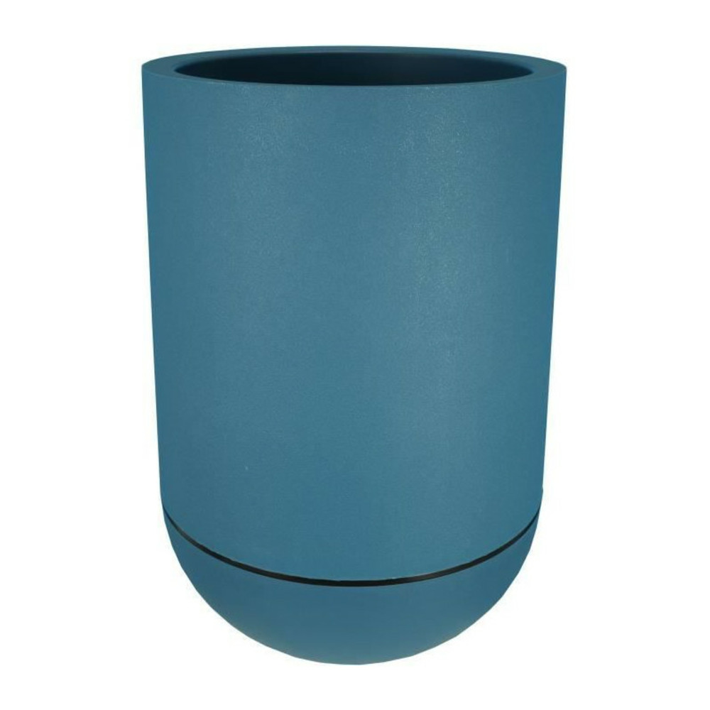 Bac à fleurs rond granit tulipe - plastique ø 40 cm - blanc