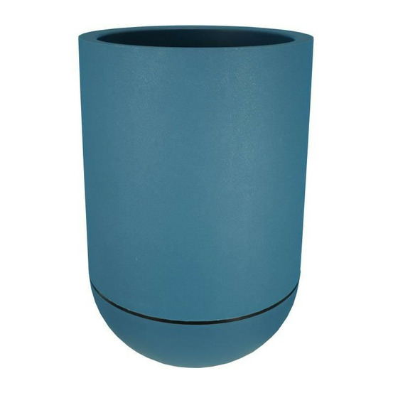 Bac à fleurs rond granit tulipe - plastique ø 40 cm - blanc