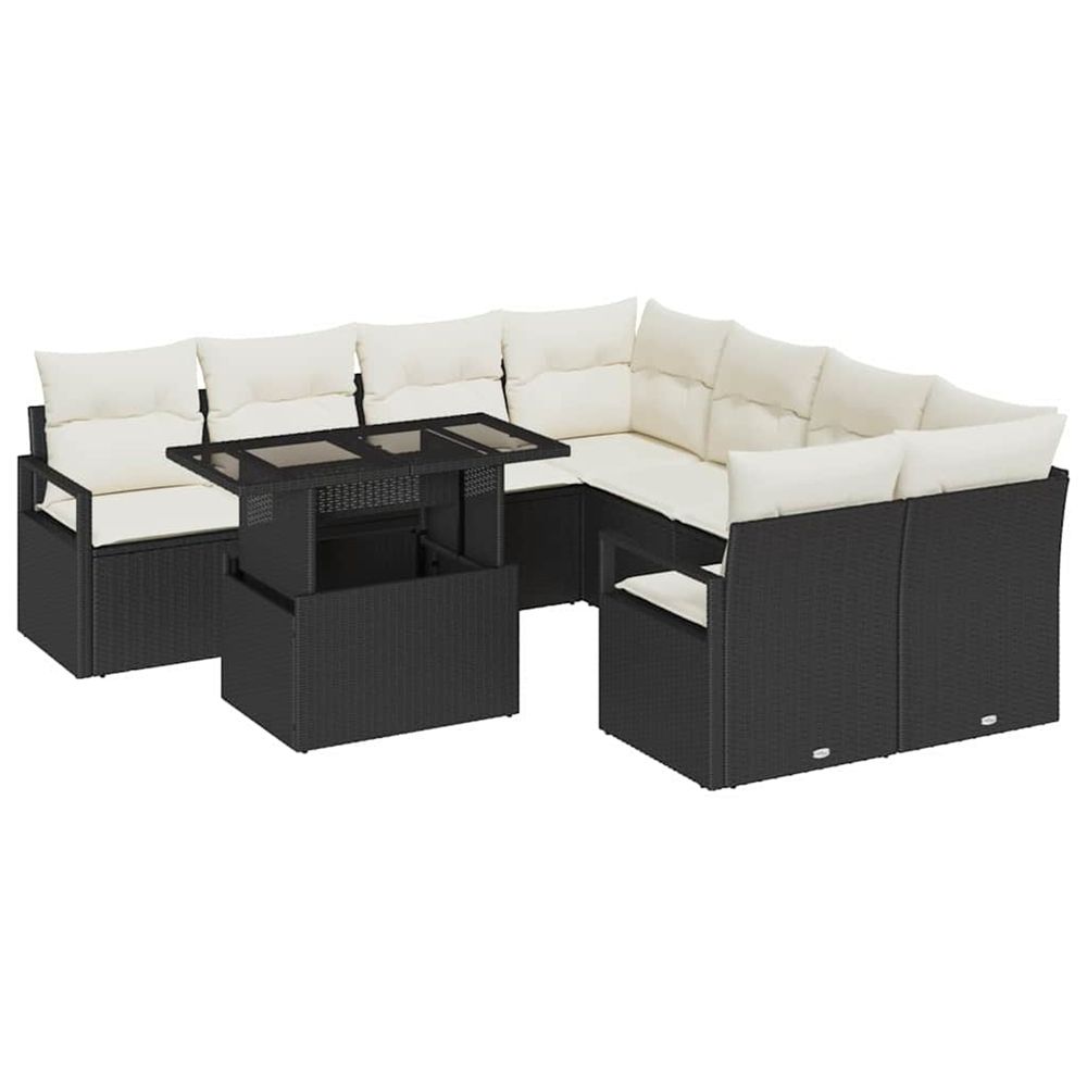 Ensemble de canapé de jardin 9 pc 8-nombre de places
