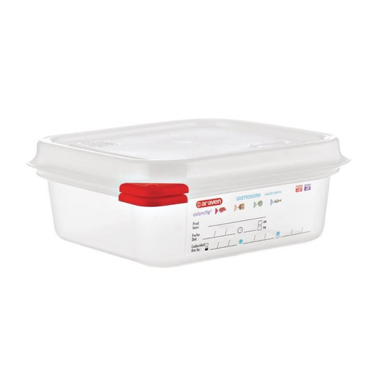 Boîte alimentaire hermétique - araven gn 1/6 - lot de 4