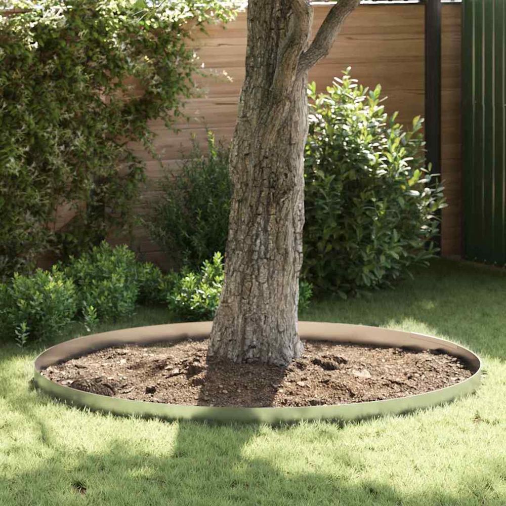 Bordure de jardin 4 pcs acier galvanisé pour aménagement flexible 450x15cm argenté