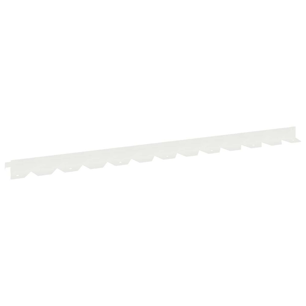 Bordure de pelouse 50 pc 102 x 4 x 4 cm acier blanc