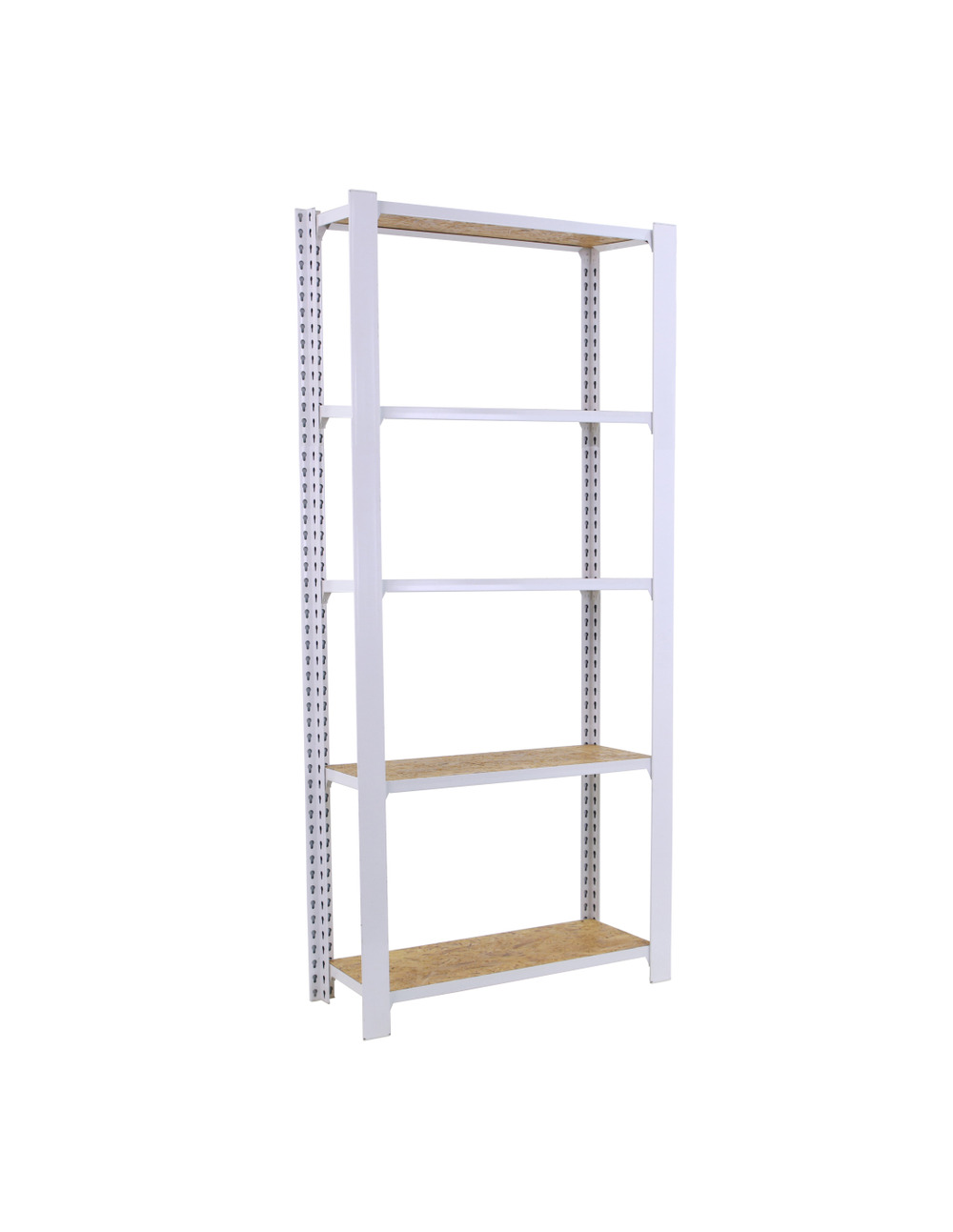 Etagère légère sans vis officlick 5/300 wood 800 blanc/osb blanc/osb 2100x800x300 - simonrack
