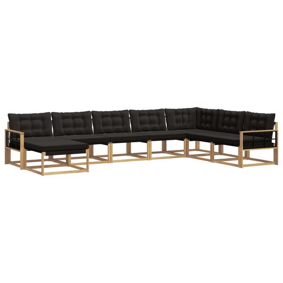 Ensemble de canapés d'extérieur 8 pc blanc et noir