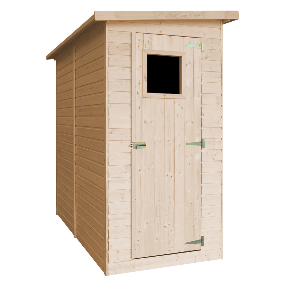 Abri de jardin en bois 2,1 m² – h203 x 223 x 123 cm - construction de panneaux en bois naturel - m348a