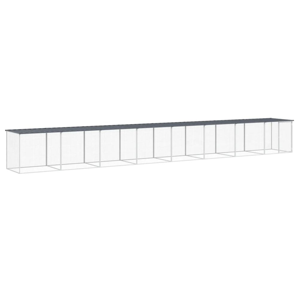 Poulailler avec toit anthracite 803x98x90 cm acier galvanisé