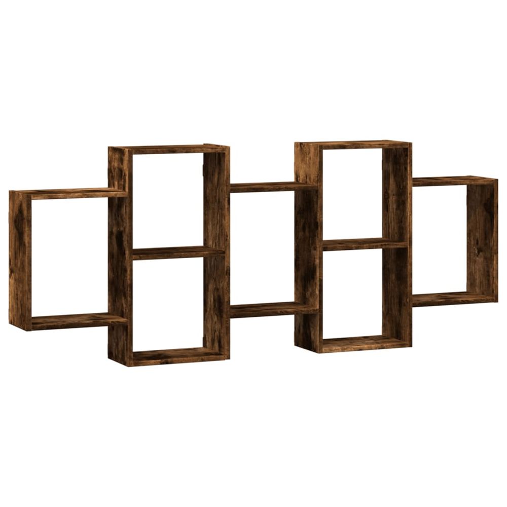 Étagère murale chêne fumé 159x18x65 cm bois d'ingénierie
