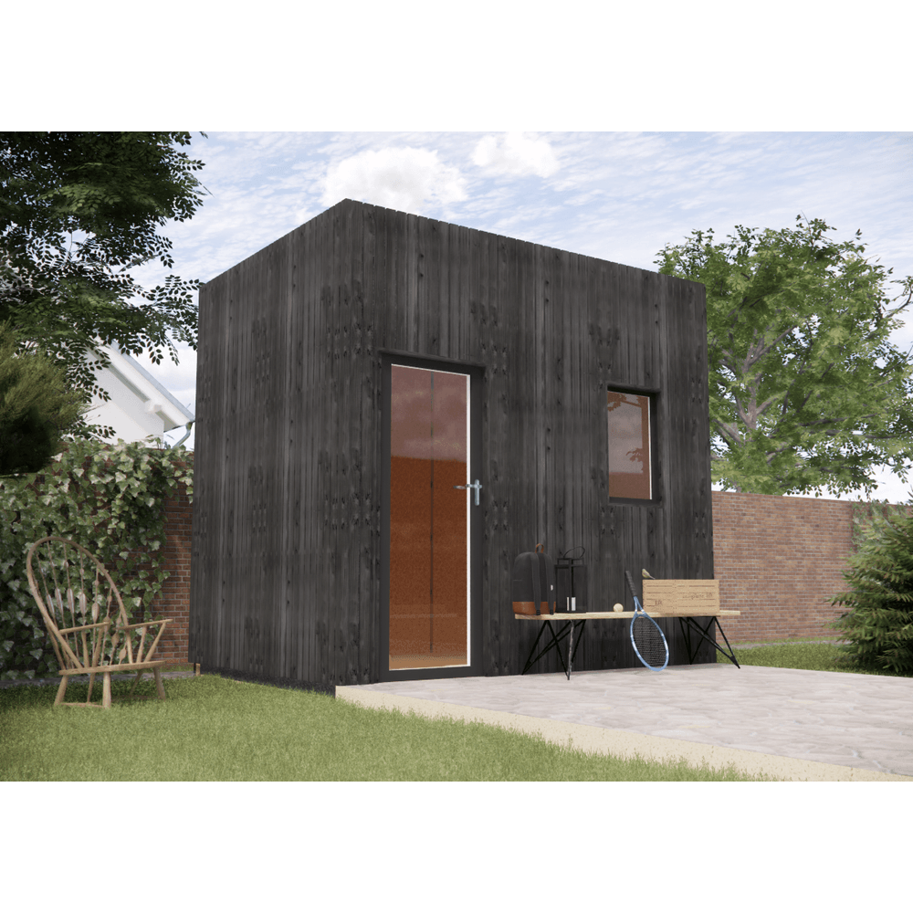 Studio de jardin re2020 en bois 3,3 x 2,4 x 3,2 m / isolation re2020 avec plancher isolé