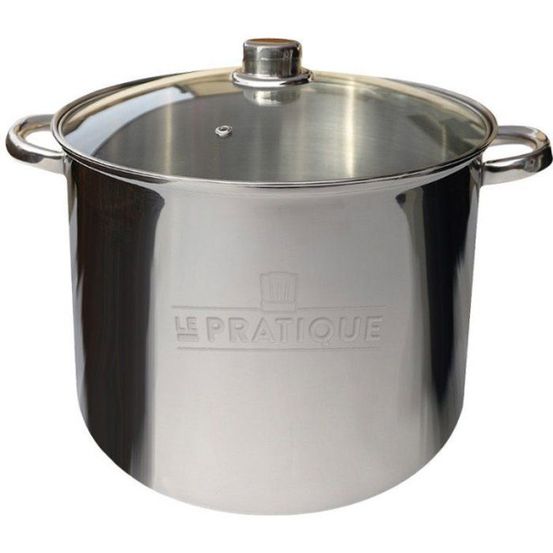 Traiteur - - inox - ø 28 cm - 14 l - couvercle verre