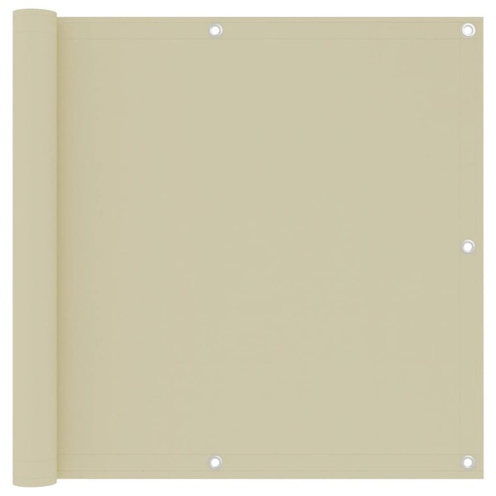 Écran de balcon crème 90x300 cm tissu oxford