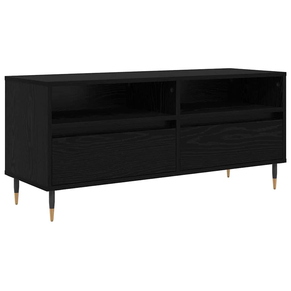 Meuble tv avec tiroir chêne noir 100 x 34,5 x 44,5 cm