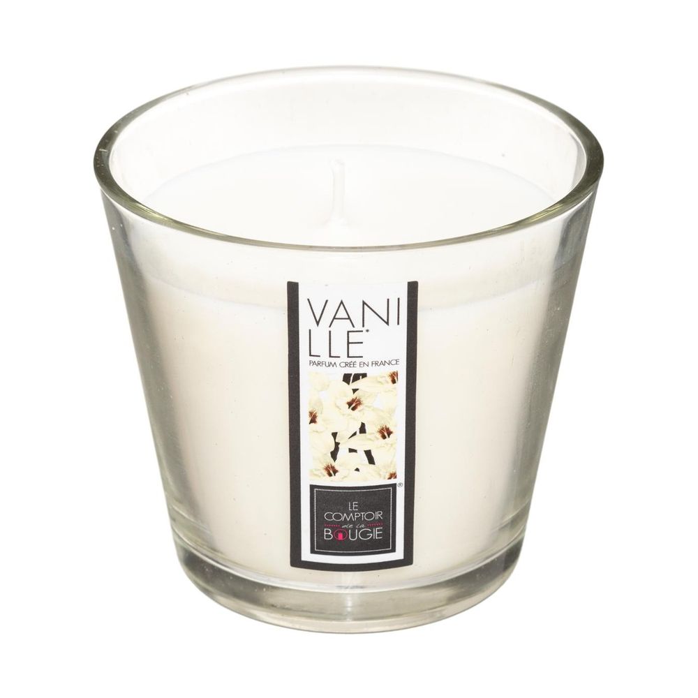 Bougie parfumée vanille pot en verre 190 g