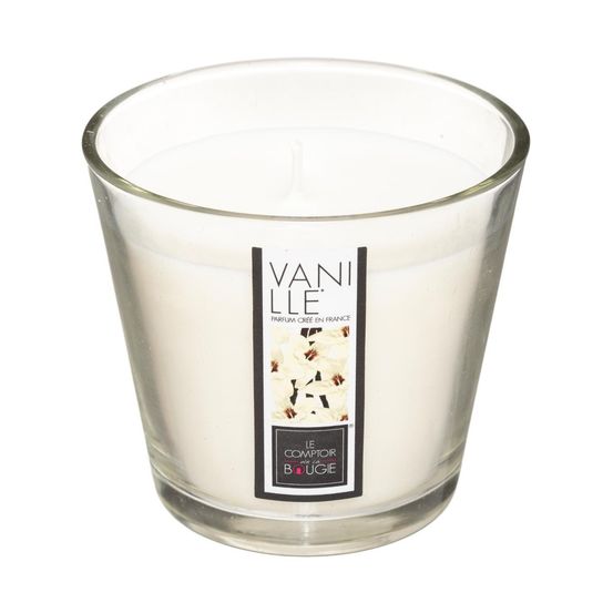 Bougie parfumée vanille pot en verre 190 g