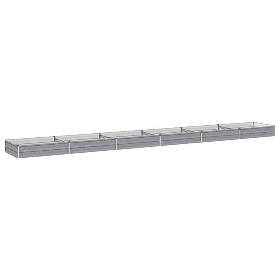 Jardin surélevé gris 600 x 80 x 24 cm acier laminé à froid