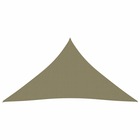 Voile toile d'ombrage parasol tissu oxford triangulaire 4 x 5 x 5 m beige