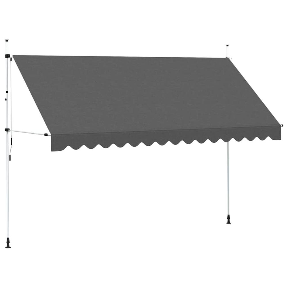 Auvent manuel rétractable 400 cm anthracite