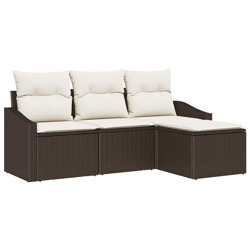 Ensemble de canapés 4 pc marron polyrotin