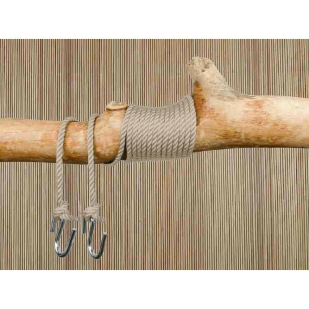 Kit fixation hamac corde beige