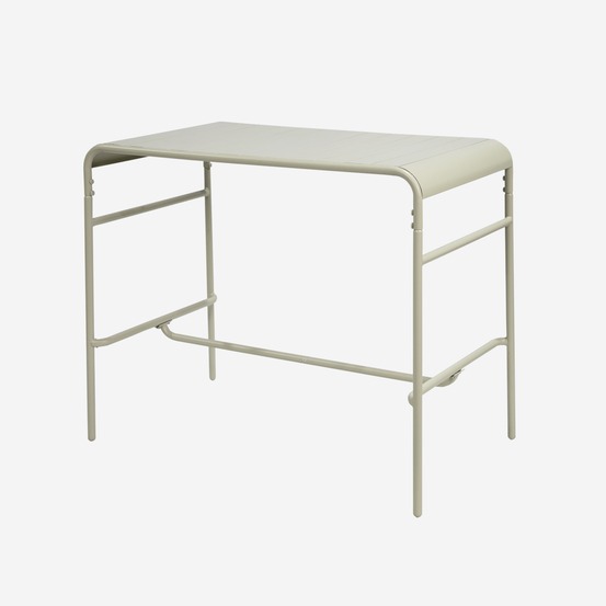 Table haute de jardin métal 4 places, amelia 120 x 70cm x 95cm