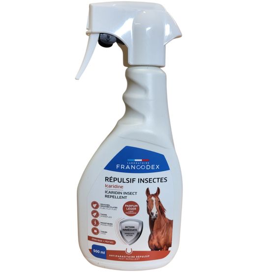 Spray répulsif insectes à l icaridine pour chevaux - 500 ml - francodex