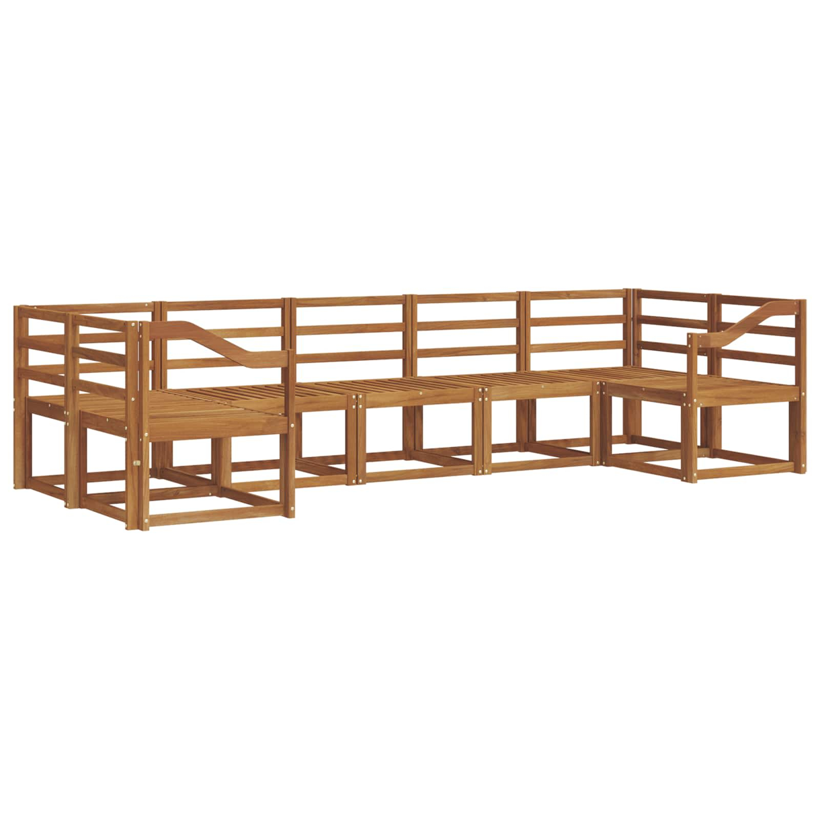 Ensemble de canapés d'extérieur 7 pcs naturel