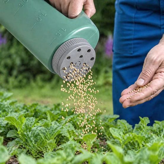 Épandeur à main progarden® 2l - distributeur d'engrais et graines vert