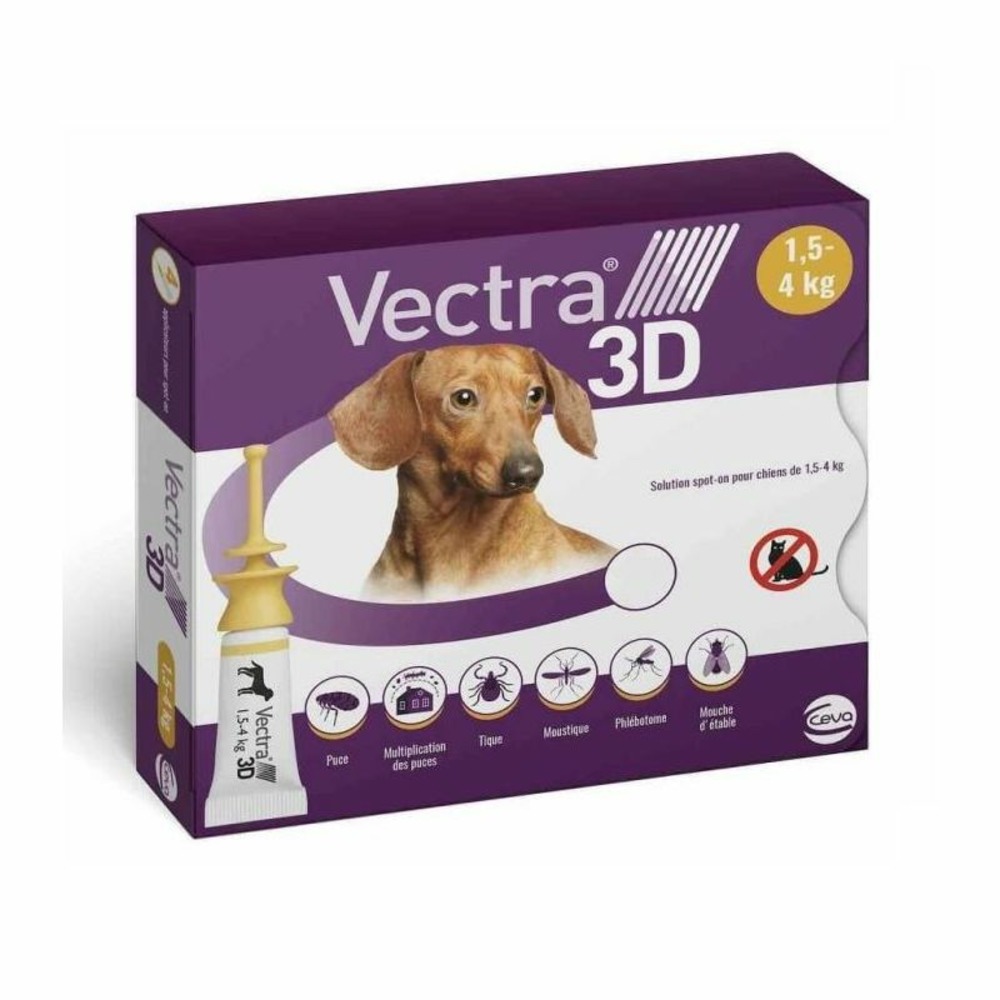 Vectra 3d chien (1,5-4 kg) 12 pipettes