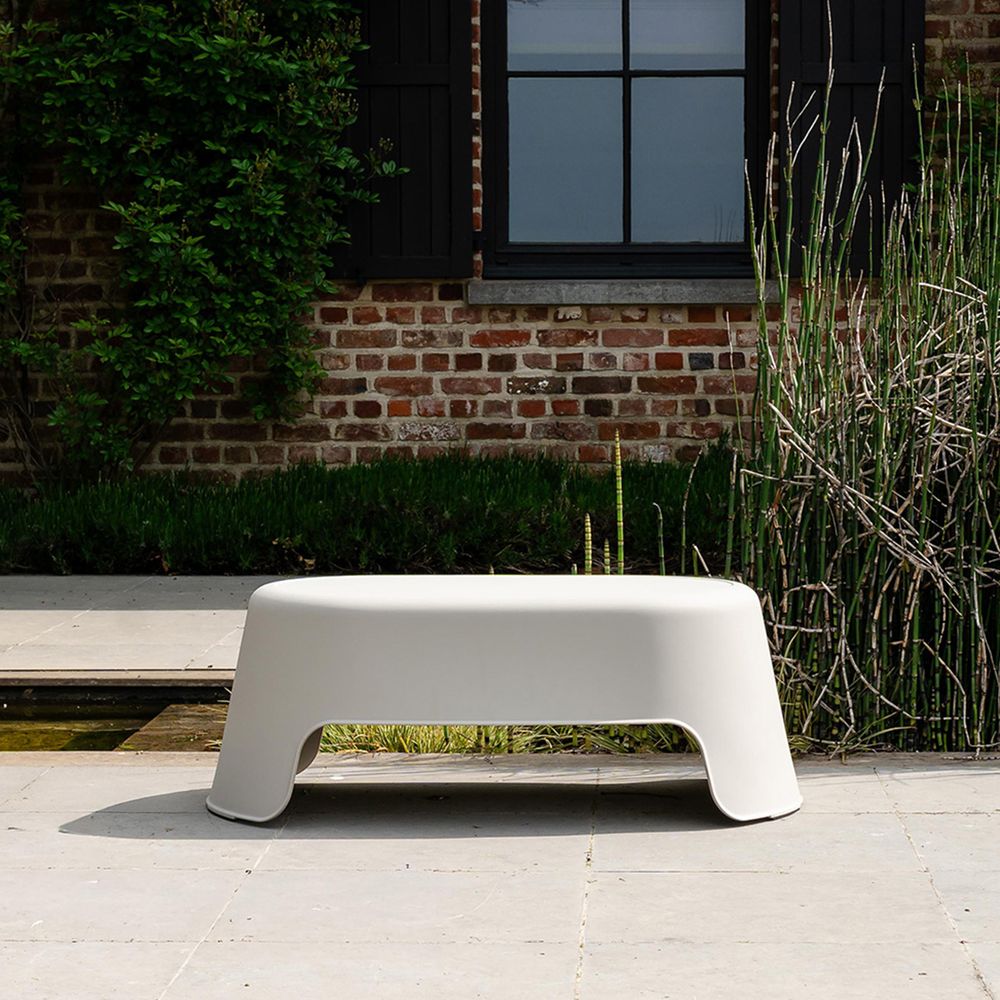 Table basse de jardin en résine beige barbara