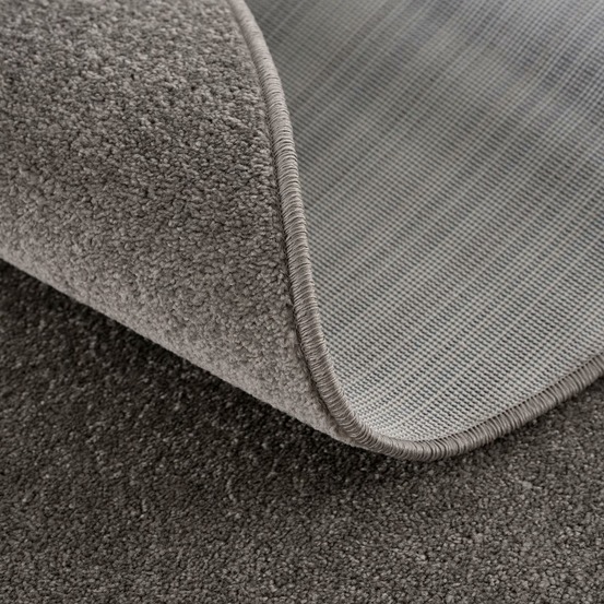 Tapis rond salle de jeux ø150cm tissé gris rond motif uni nossa