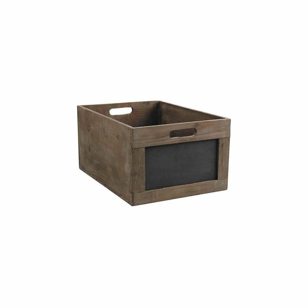 Caisse de rangement en bois avec ardoise 39 x 29 x 20 cm