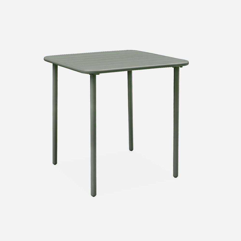 Table de jardin métal 2 places, amelia 70 x 70cm